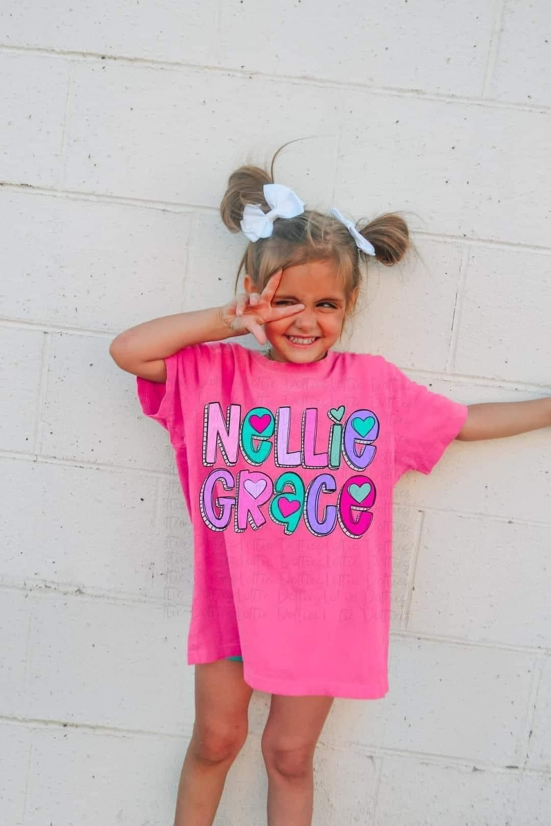 Heart name tee - kids