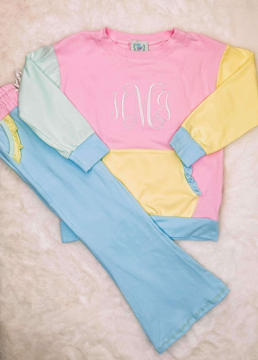 Colorblock jogger set